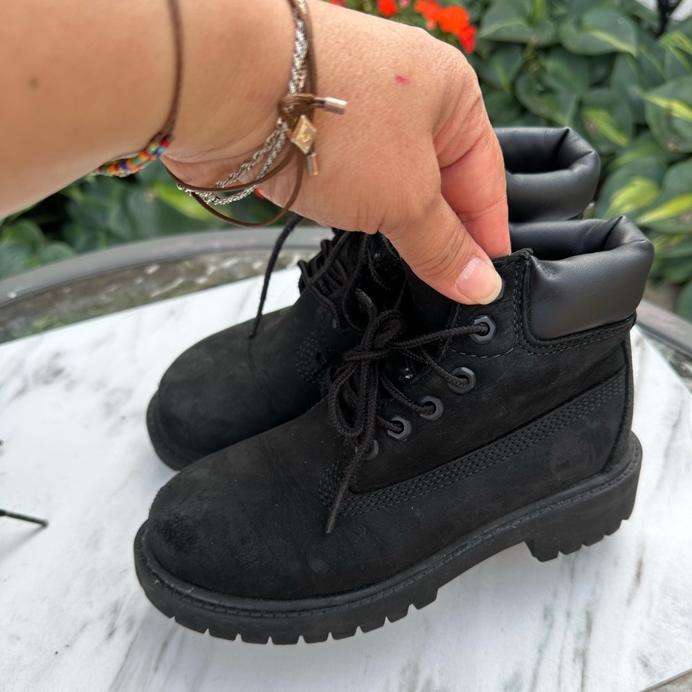 Timberland black boots size 13. Boys